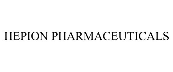 Trademark Logo HEPION PHARMACEUTICALS