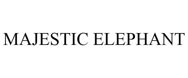 Trademark Logo MAJESTIC ELEPHANT