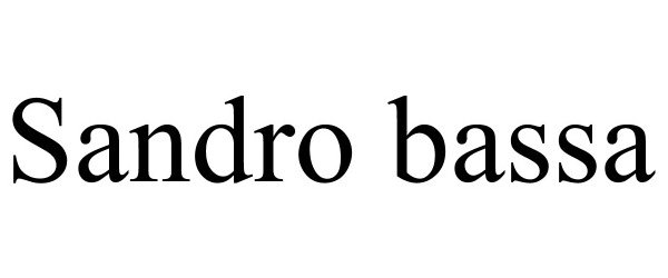 Trademark Logo SANDRO BASSA