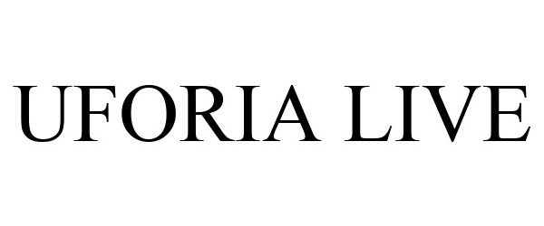 Trademark Logo UFORIA LIVE