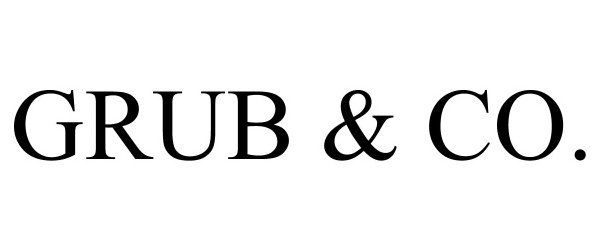 Trademark Logo GRUB & CO.