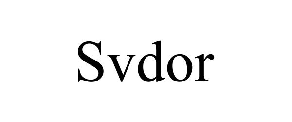 Trademark Logo SVDOR