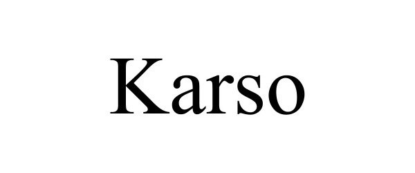 Trademark Logo KARSO