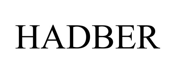 Trademark Logo HADBER