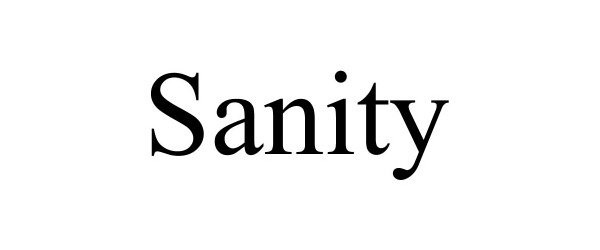 Trademark Logo SANITY