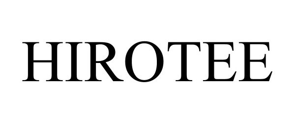 Trademark Logo HIROTEE