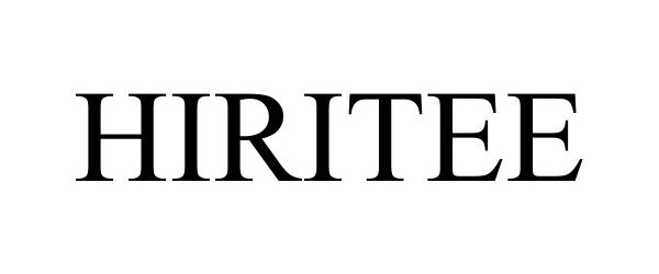 Trademark Logo HIRITEE