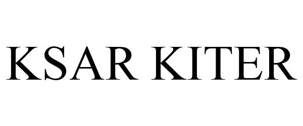 Trademark Logo KSAR KITER