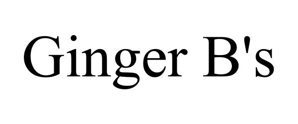 Trademark Logo GINGER B'S