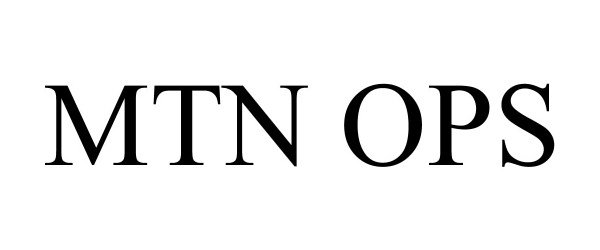 Trademark Logo MTN OPS
