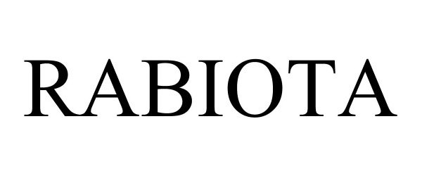 Trademark Logo RABIOTA