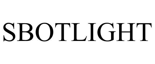 Trademark Logo SBOTLIGHT