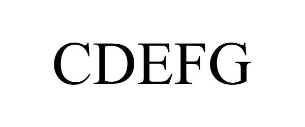 Trademark Logo CDEFG