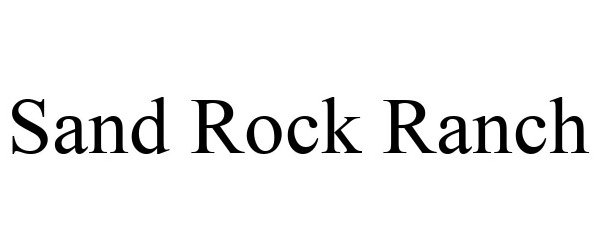 Trademark Logo SAND ROCK RANCH