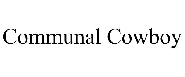 Trademark Logo COMMUNAL COWBOY