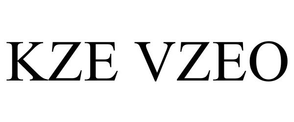 Trademark Logo KZE VZEO