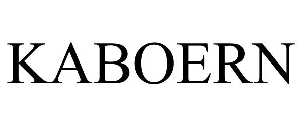 Trademark Logo KABOERN