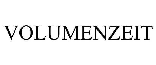 Trademark Logo VOLUMENZEIT
