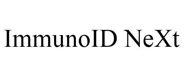 Trademark Logo IMMUNOID NEXT