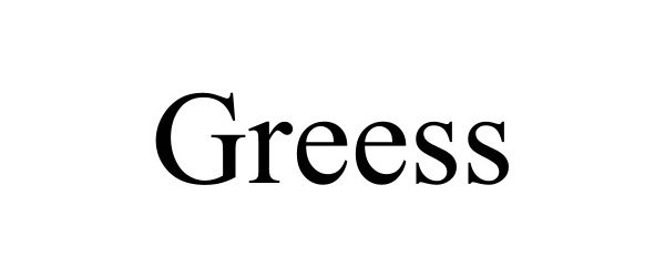 Trademark Logo GREESS