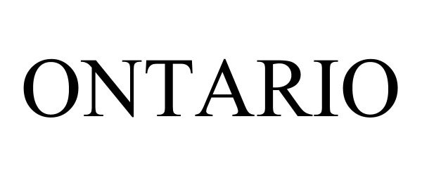 Trademark Logo ONTARIO