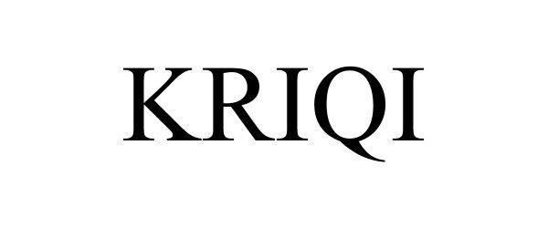 Trademark Logo KRIQI