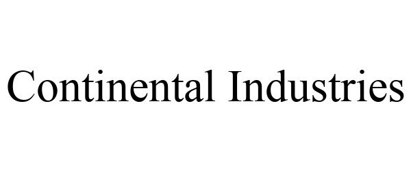  CONTINENTAL INDUSTRIES