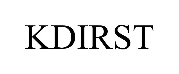 Trademark Logo KDIRST