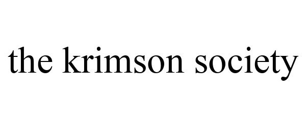  THE KRIMSON SOCIETY