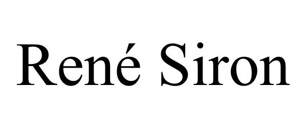 Trademark Logo RENÉ SIRON