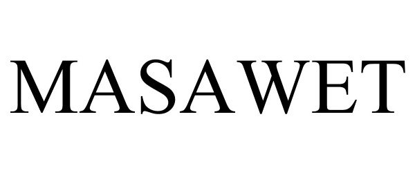 Trademark Logo MASAWET
