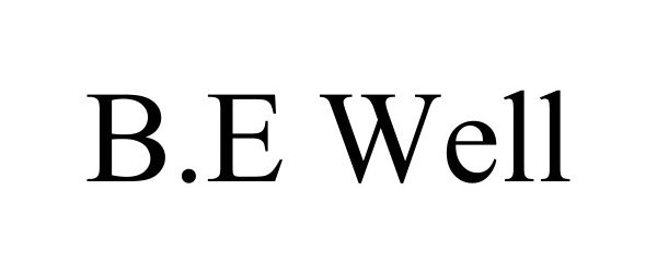 Trademark Logo B.E WELL