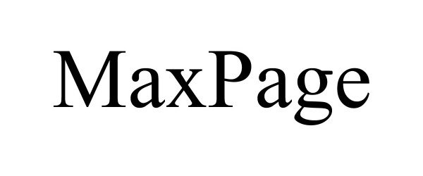 Trademark Logo MAXPAGE