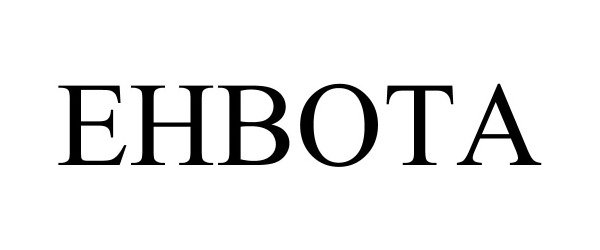 Trademark Logo EHBOTA