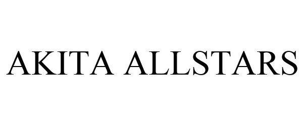 Trademark Logo AKITA ALLSTARS