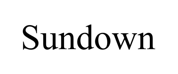 Trademark Logo SUNDOWN