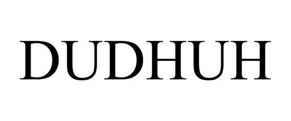 Trademark Logo DUDHUH