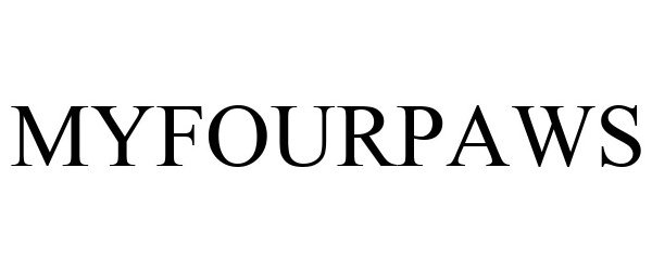 Trademark Logo MYFOURPAWS