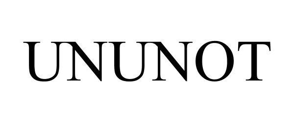 Trademark Logo UNUNOT