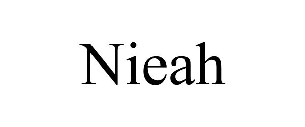 Trademark Logo NIEAH