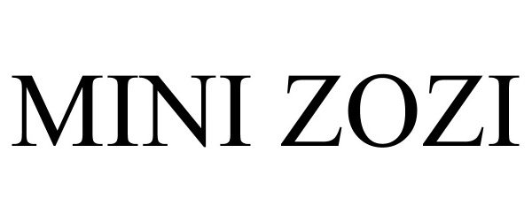 Trademark Logo MINI ZOZI