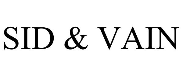 Trademark Logo SID & VAIN