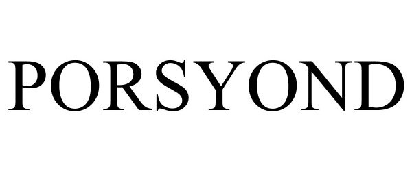 Trademark Logo PORSYOND