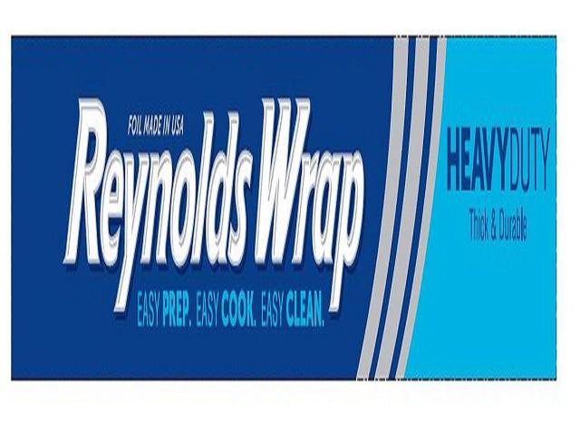  FOIL MADE IN USA REYNOLDS WRAP EASY PREP. EASY COOK. EASY CLEAN. HEAVYDUTY THICK &amp; DURABLE