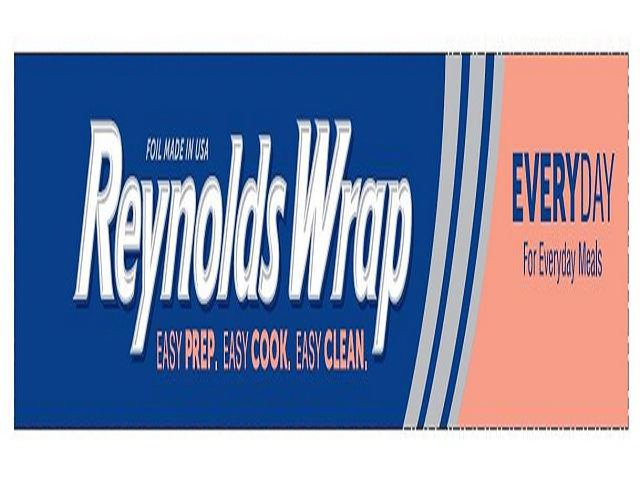  FOIL MADE IN USA REYNOLDS WRAP EASY PREP. EASY COOK. EASY CLEAN. EVERYDAY FOR EVERYDAY MEALS