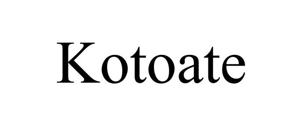 Trademark Logo KOTOATE