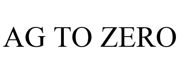 Trademark Logo AG TO ZERO