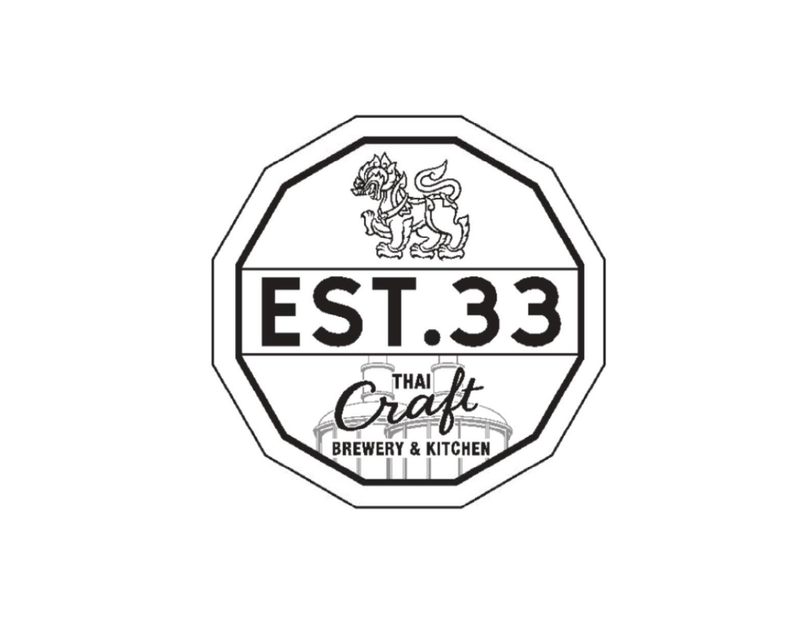 Trademark Logo EST. 33 THAI CRAFT BREWERY &amp; KITCHEN