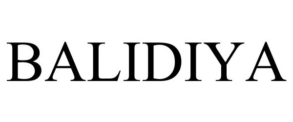 Trademark Logo BALIDIYA