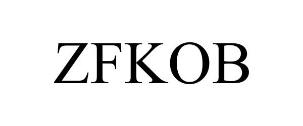 Trademark Logo ZFKOB